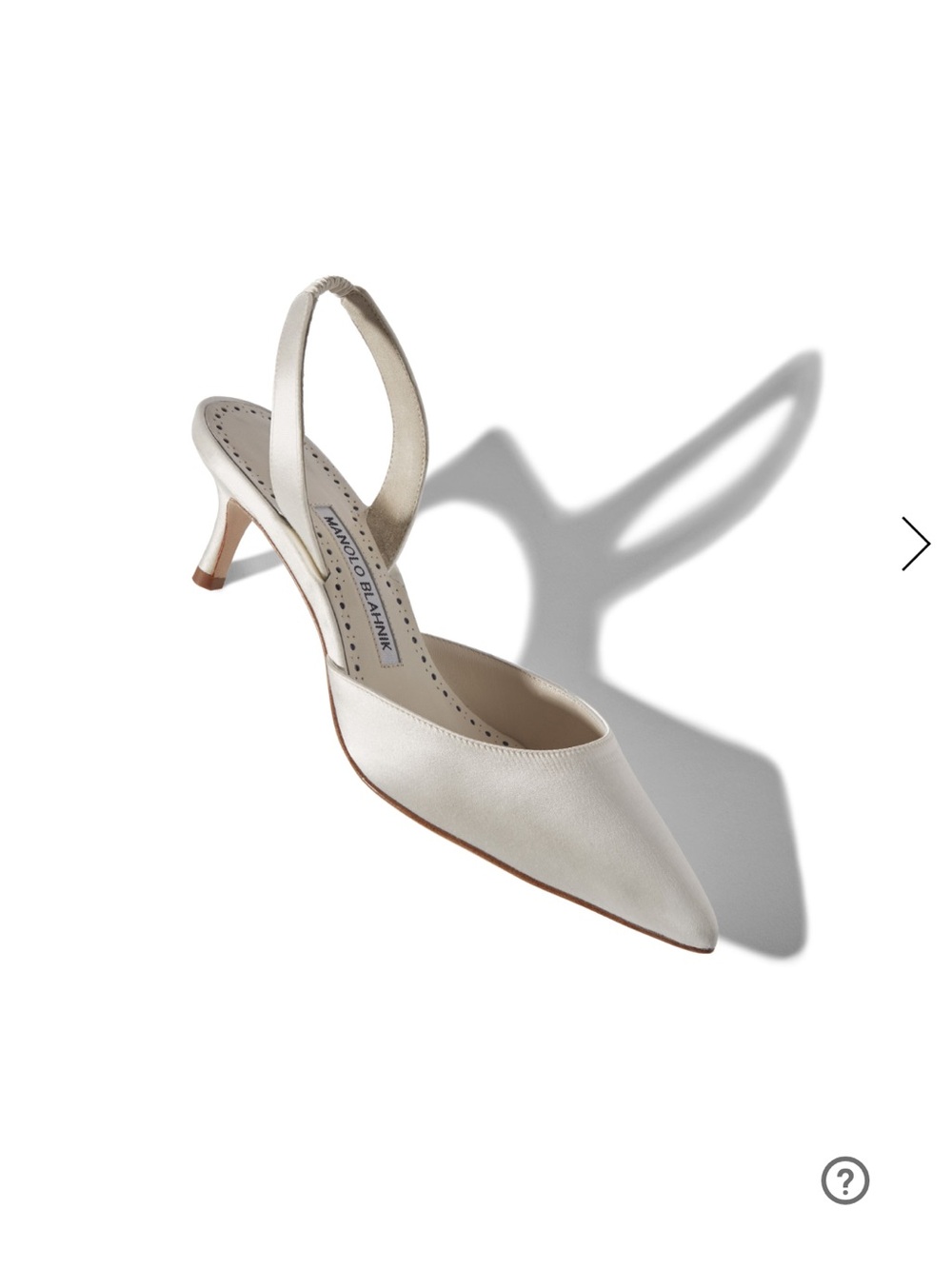 Manolo Blahnik Ivory Pointed-Toe Slingback Pumps